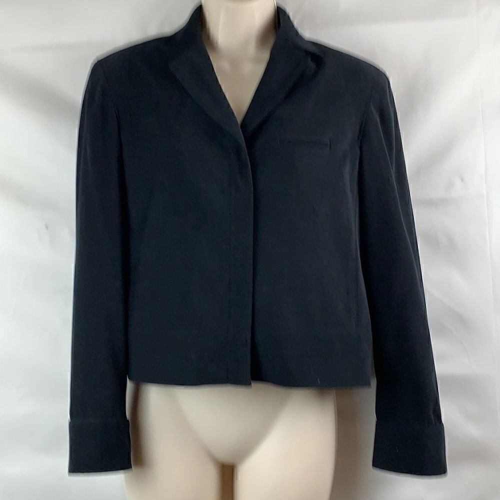 Renfrew Black Microfiber bomber stele blazer